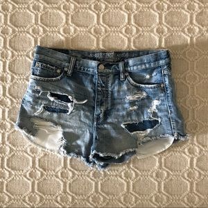 American Eagle Destroyed Denim Shorts